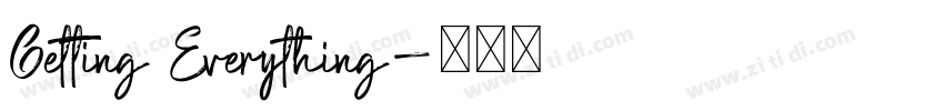 Getting Everything字体转换